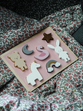 Drewniane puzzle jednorożec Jabadabado