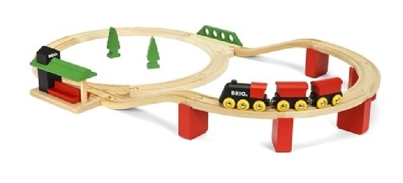 BRIO World Drewniany Zestaw Kolejki Deluxe Classic 25 el.